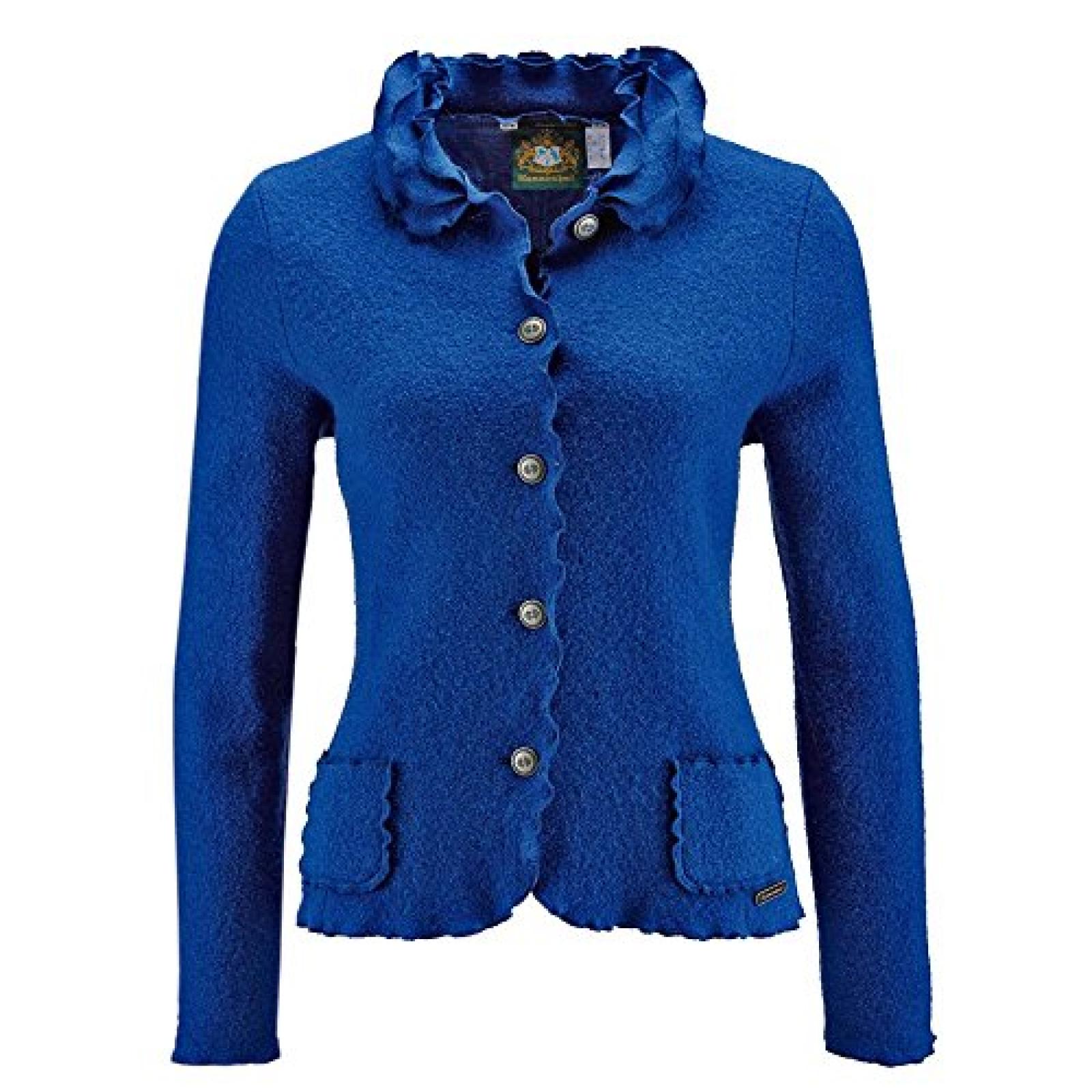 Damen Walkjacke aus Wolle, royal, Gr.36 Damen Walkjacke aus Wolle, royal, Gr.36