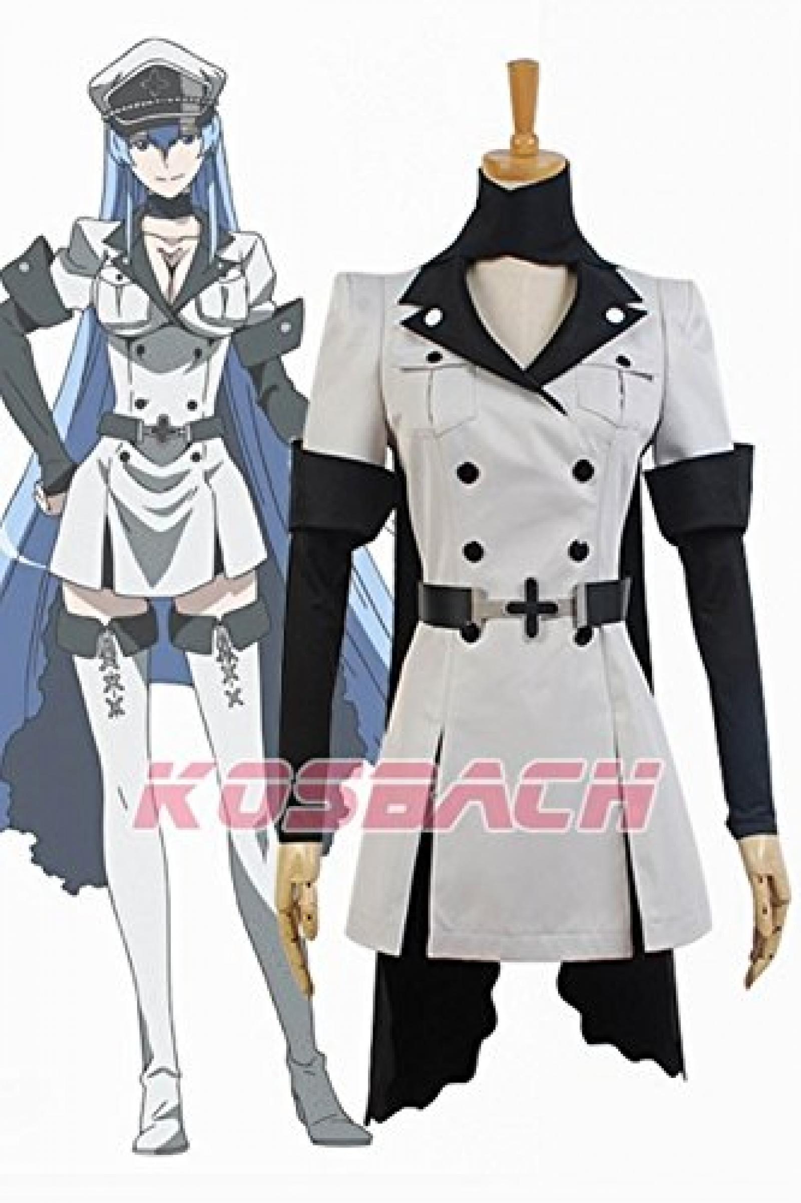 Akame ga KILL! Esdeath Empire General Apparel Uniform Outfit Cosplay Kostuem Akame ga KILL! Esdeath Empire General Apparel Uniform Outfit Cosplay Kostuem