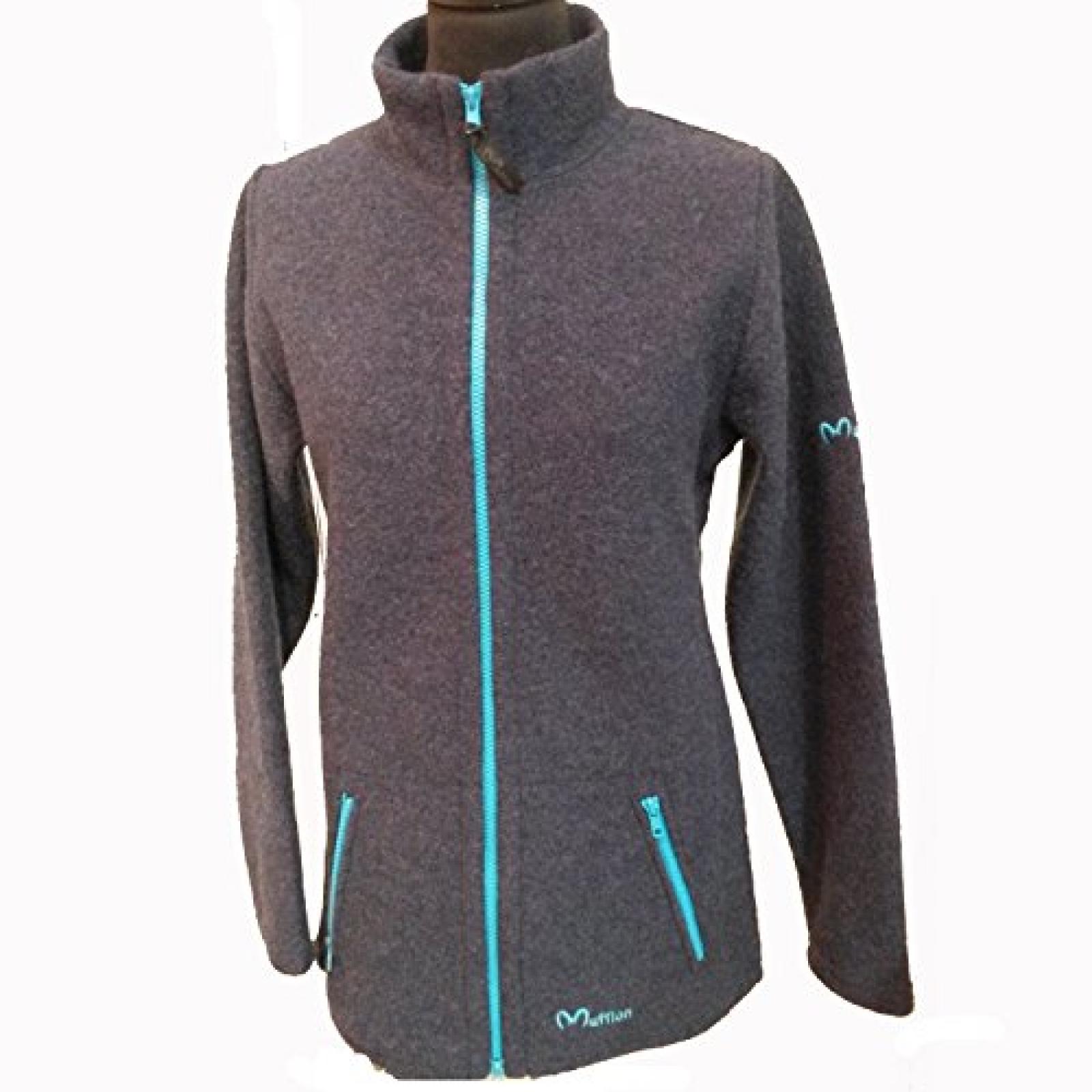 Mufflon Lou, Damen-Wolljacke, darkblue - dunkelblau, RV petrol Mufflon Lou, Damen-Wolljacke, darkblue - dunkelblau, RV petrol