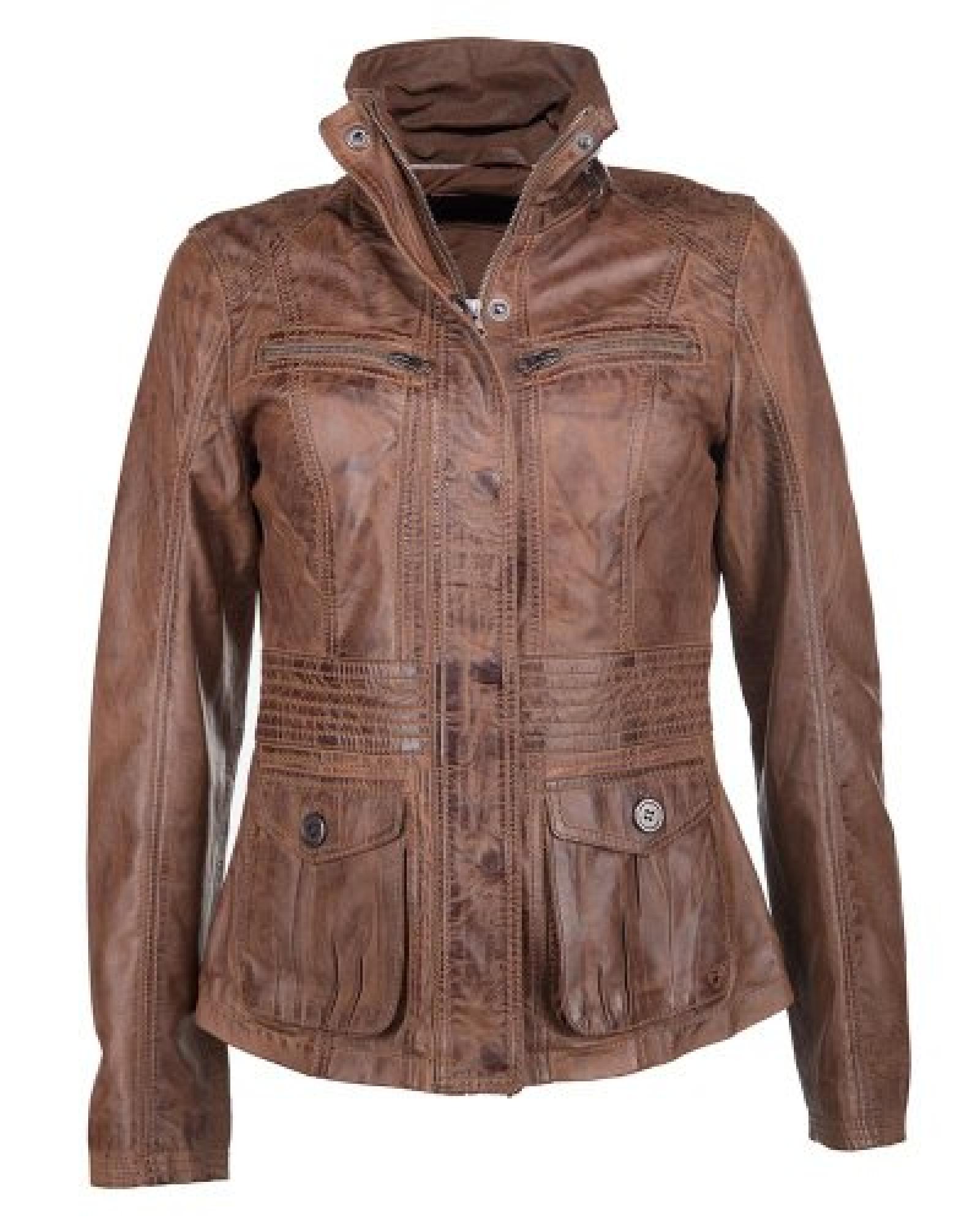 Mustang Lederjacke, Damen Kati (dark brown) Mustang Lederjacke, Damen Kati (dark brown)