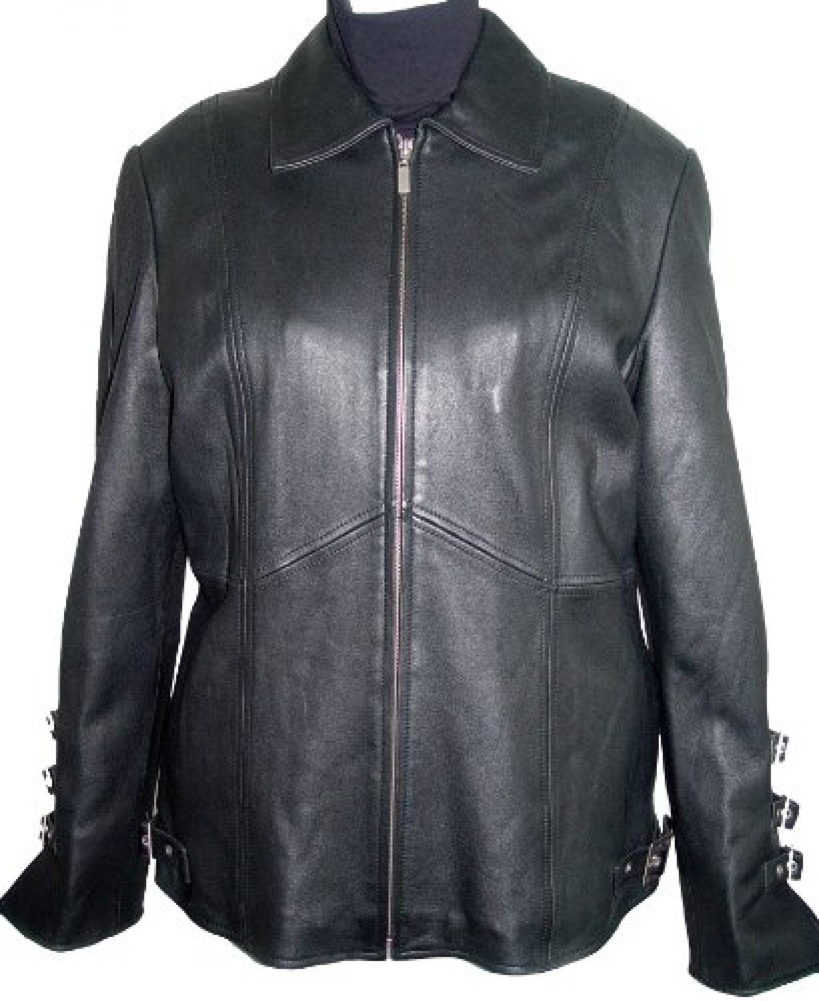 Paccilo FREE tailoring Womens 4026 Real Lambskin Stadium Leather Jacket 
