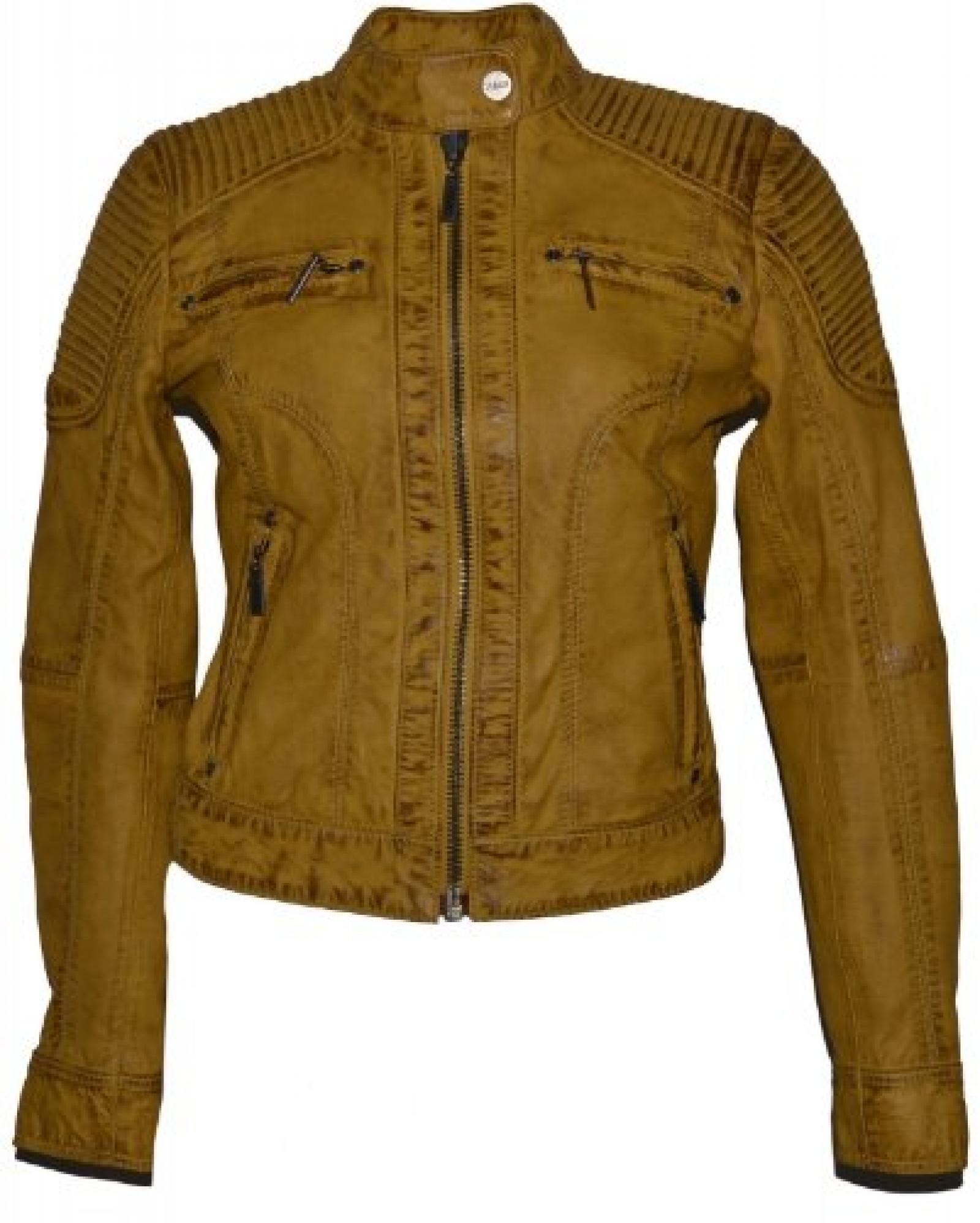 Lederjacke Doris 2 curry in Gr&ouml;&szlig;e M 