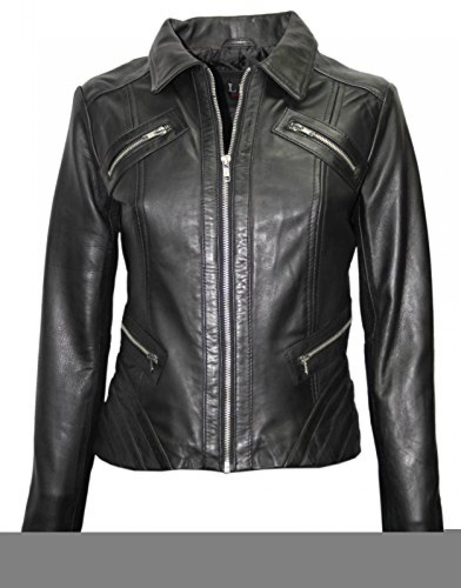 ANGELA Damen LLD schwarzen Felsen Fahrrad Stil Designer echte Nappa- Lederjacke ANGELA Damen LLD schwarzen Felsen Fahrrad Stil Designer echte Nappa- Lederjacke