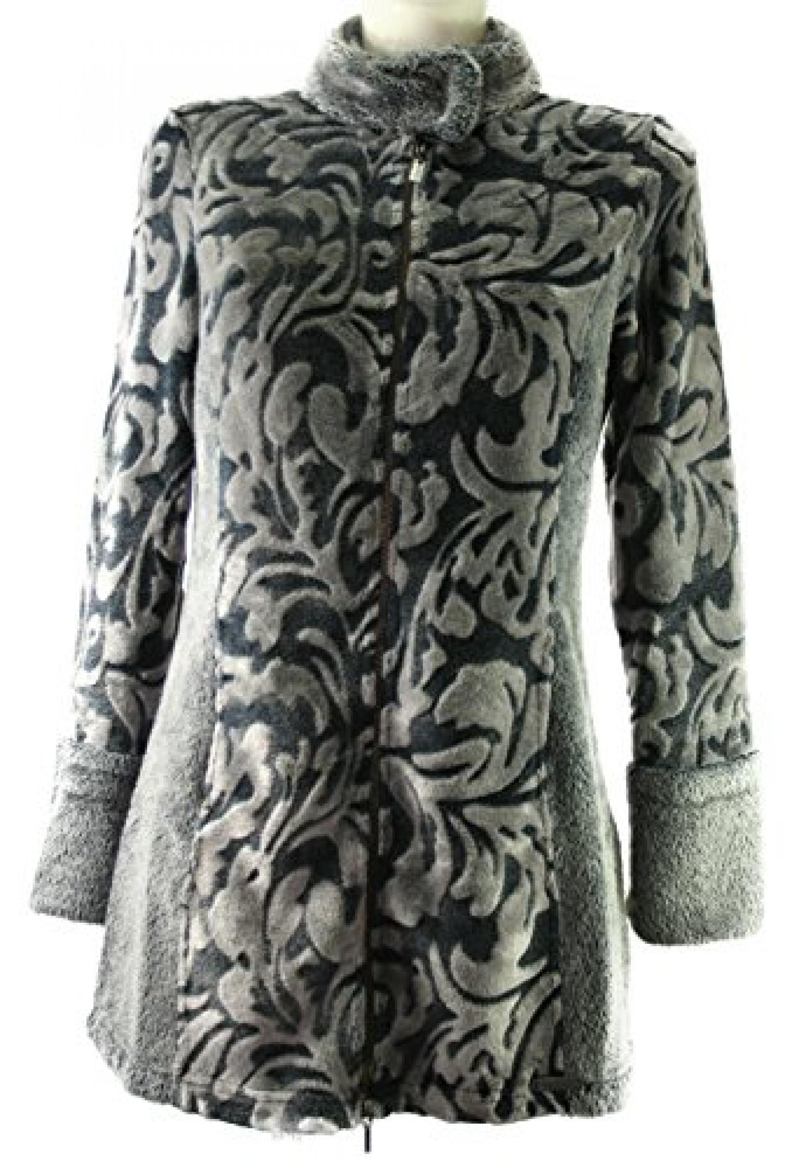 Simclan Pl&uuml;schjacke walnuss grau 