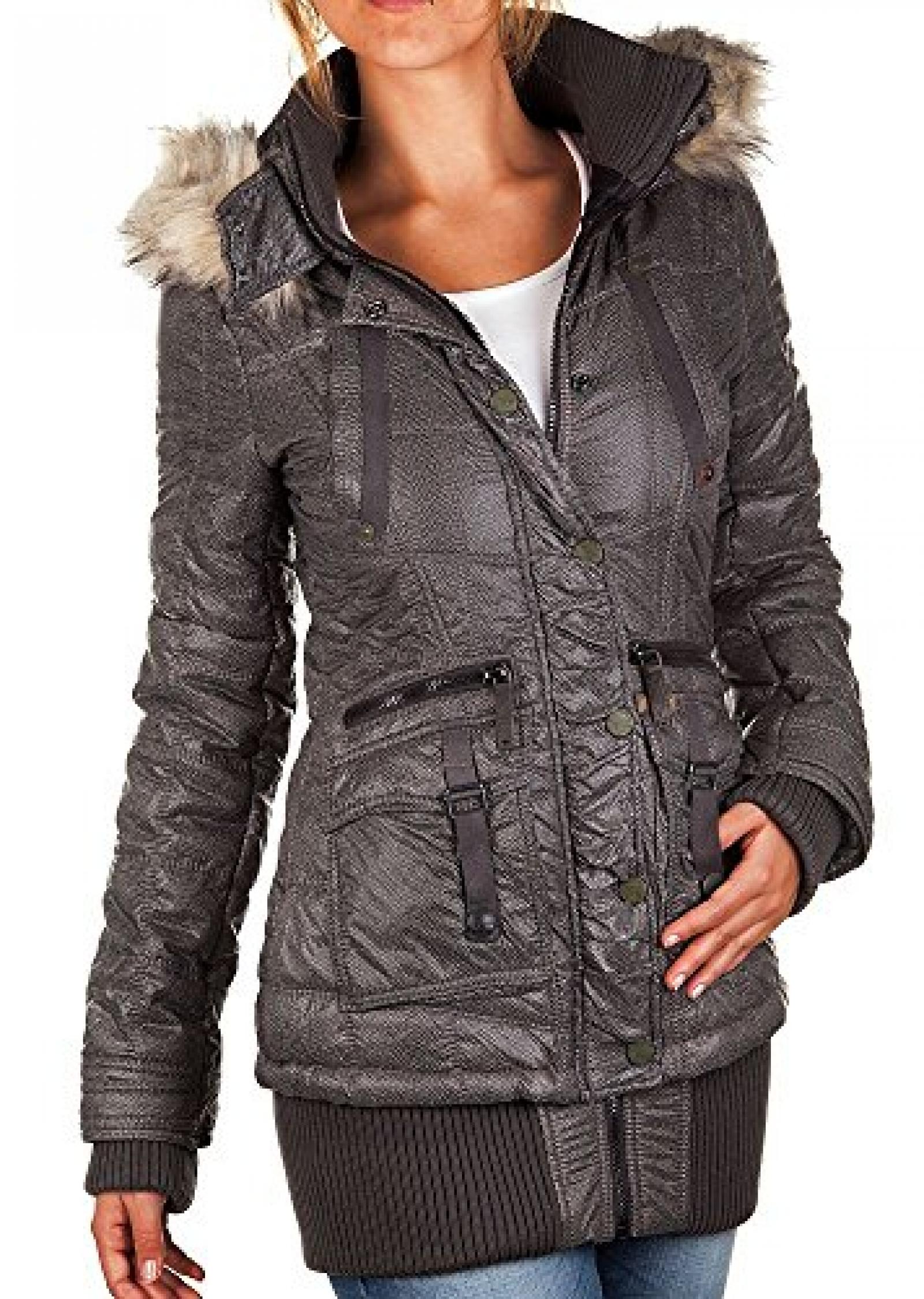 Khujo Damen Winterjacke in dezenter Glanzoptik tweed Khujo Damen Winterjacke in dezenter Glanzoptik tweed