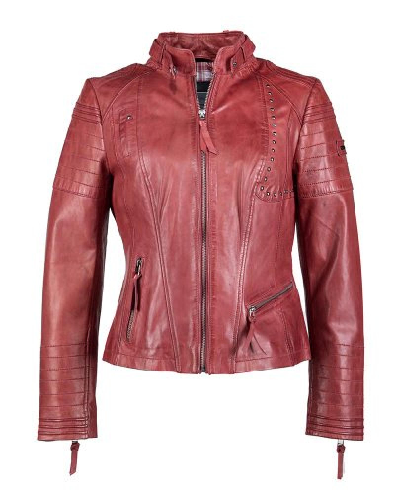 JCC Lederjacke Damen Olva (bordeaux) 