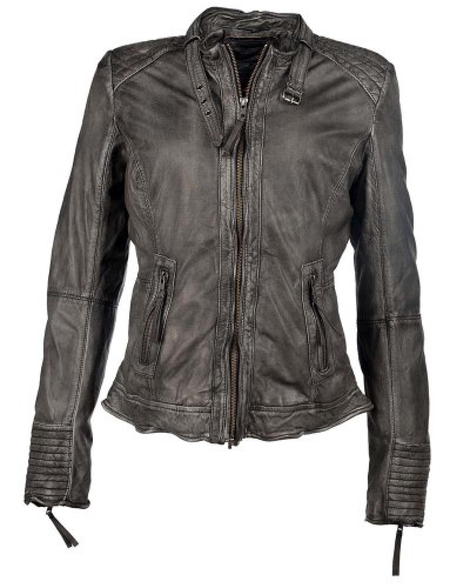 Goodwell Lederjacke, Damen Marie (Schwarz) Goodwell Lederjacke, Damen Marie (Schwarz)