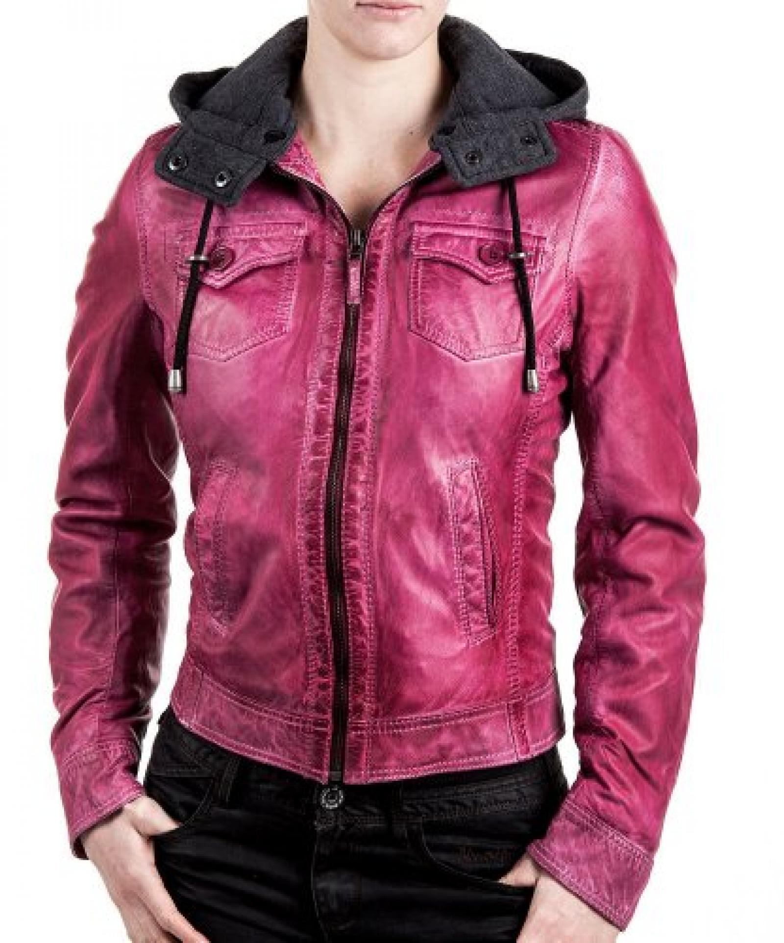 Punchball Damen Hooded Lederjacke Letitia (verschiedene Farben) Punchball Damen Hooded Lederjacke Letitia (verschiedene Farben)