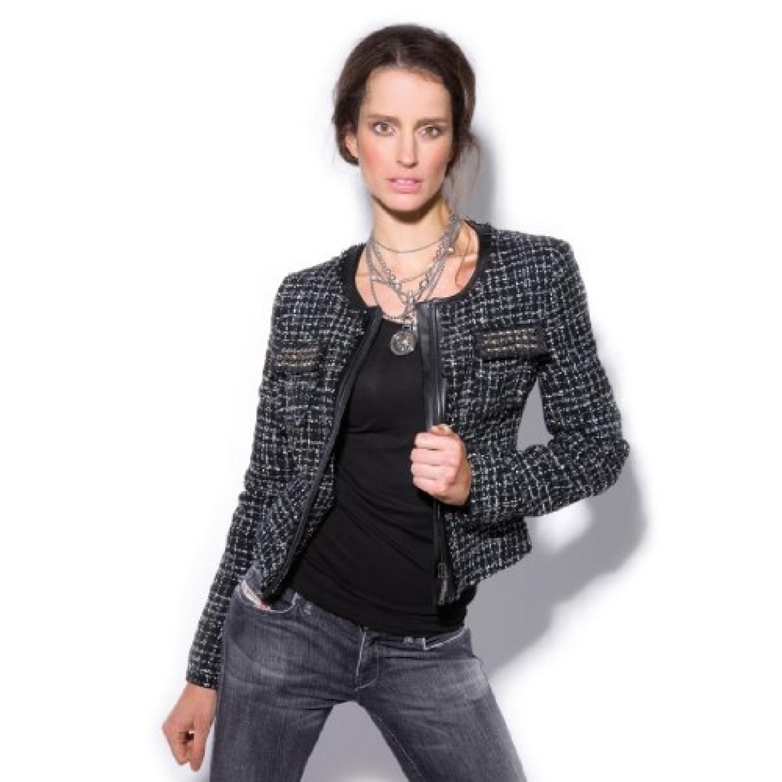 Woll-Mix-Kurzjacke BLACK & WHITE Gr. 40 - (341705-3298-91,GR.40) Woll-Mix-Kurzjacke BLACK & WHITE Gr. 40 - (341705-3298-91,GR.40)