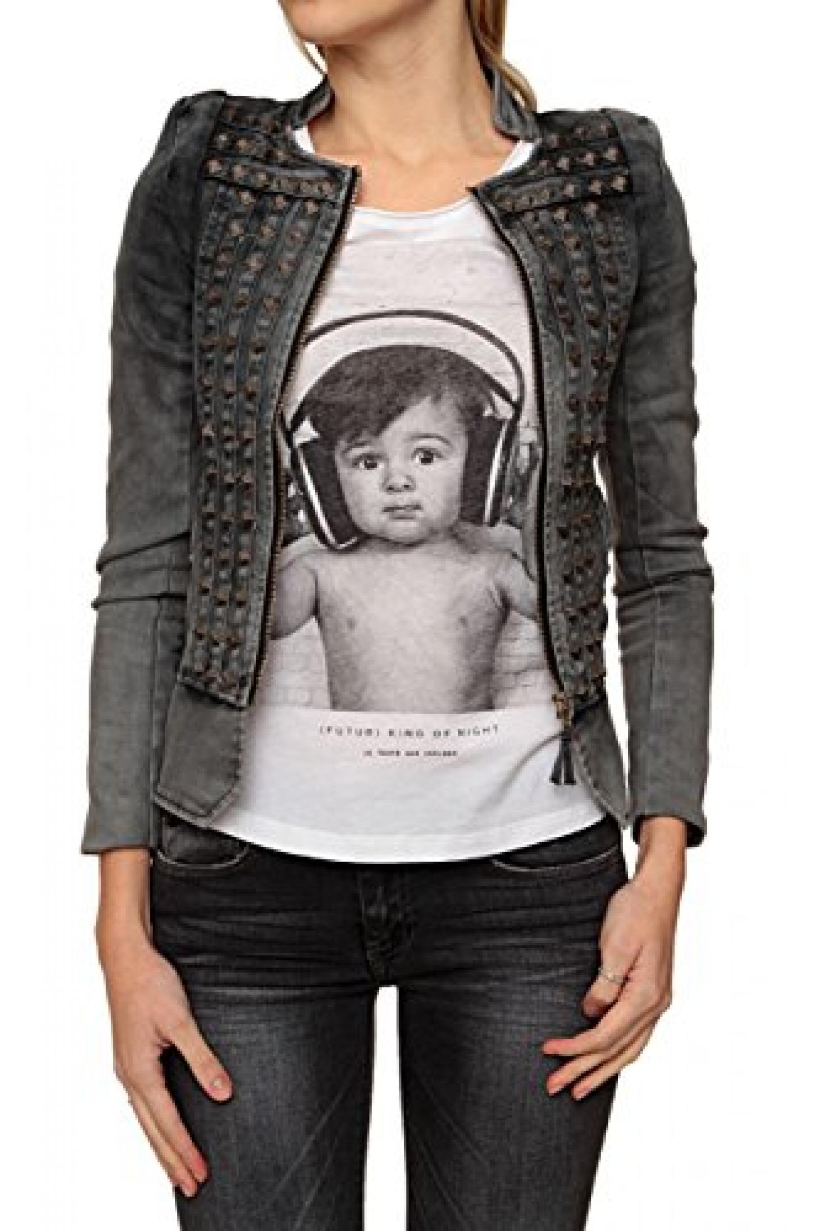Blaze Damen Jacke Jeansjacke , Farbe: Dunkelgrau Blaze Damen Jacke Jeansjacke , Farbe: Dunkelgrau